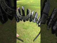 Black Handmade Natural Crystal Crown Headband