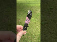 Pink & Black Handmade Natural Crystal Crown Headband