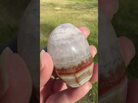 Amethyst Mixed with Stripe Agate Palm Stone #8