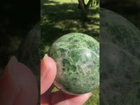 Natural Green Diopside Crystal Sphere 365g – Polished Green Gemstone #2