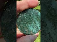 Moss Agate Polished Round Slice #5