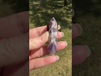 Double Terminated Chevron Amethyst Point #19