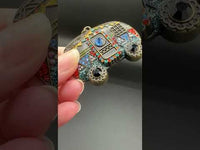 Rhinestone Camper Trailer Pendant – Colorful Travel Trailer Charm
