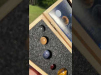 The Nine Planets Crystal Ball Set with Wooden Box