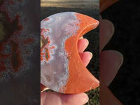 Money Agate Carved Moon #2