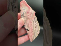 Rhodochrosite Slab #13 – Natural Pink Banded Rhodochrosite Mineral Specimen