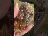 Natural Amber Calcite Raw Specimen UV Reactive #19