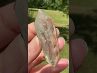 Double Terminated Prasiolite Scepter Wand #5 with Rainbow