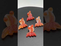 Carved Carnelian Agate Goldfish Pendant