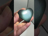 Rainbow Sheen Obsidian Heart #16