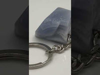 Blue Lace Agate Keychain