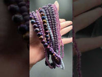 Purple Designer Mixed Glass Bead Strand Bundle – Assorted Glass Beads for Jewelry Making