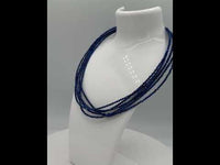 Natural 2mm Lapis Lazuli Faceted Necklaces