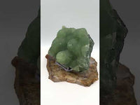 Prehnite mixed with Green Tourmaline Raw Specimen #3