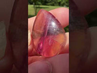 Pear Shape Candy Fluorite Cabochon #22