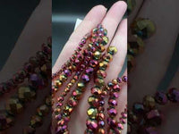 Metallic Sunset Faceted Glass Rondelle Bead Strands – Graduated Sizes