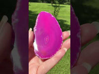 Dyed Pink Agate Slice #11