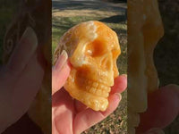 Yellow and White Mixed Calcite Skull #3