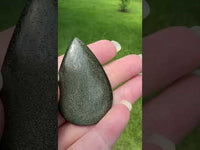 Natural Golden Sheen Obsidian Pearshape Large Cabochon #2
