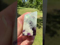 Feather Fluorite Free Form with Rainbow #9