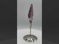 Rhombus Shaped Fluorite Carving with Stand #6