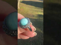Natural Larimar Rings