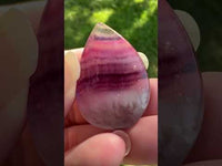 Pear Shape Candy Fluorite Cabochon #30