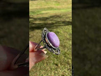Natural Charoite Ring #34