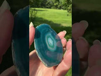 Dyed Blue Agate Slice #30