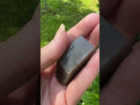 Black Rainbow Sun Stone with Hematite Freeform #15