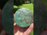 Moss Agate Polished Round Slice #36