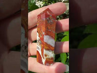 Natural Red Agate Obelisk Tower #5