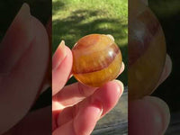 Yellow with Purple Fluorite Sphere #1