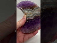 Amethyst Lace Agate Large Moon #2