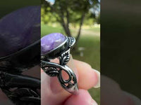 Natural Charoite Ring #13