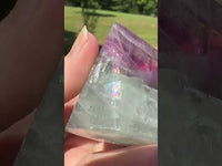 Feather Fluorite Free Form with Rainbow #4