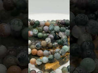 Natural Indian Moss Agate 6mm Bracelet 7.5”