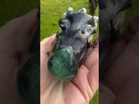 Fluorite Dragon Head Carving #22