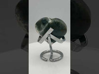 Moss Agate Carved Heart #7