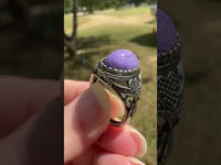 Natural Charoite Ring #14