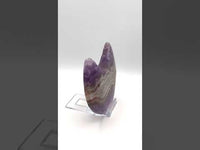 Amethyst Lace Agate Large Moon #1