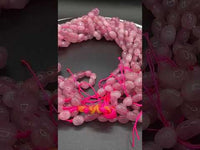Purple Rose Quartz Freeform Bead Strand