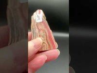 Rhodochrosite Slab #4 – Pink Banded Rhodochrosite with Concentric Eye Pattern
