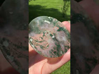 Moss Agate Polished Round Slice #32