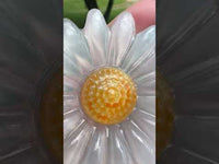 Selenite Daisy Carving