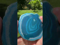 Dyed Blue Agate Slice #26