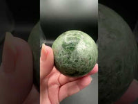 Natural Green Diopside Crystal Sphere 365g – Polished Green Gemstone #2