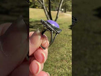 Natural Charoite Ring #45