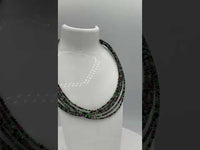 Natural 2mm Ruby Zoisite Faceted Necklaces