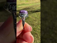 Natural Charoite Ring #33